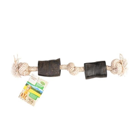 Picture of BUBIMEX Rope with Buffalo Horns – Natural Dog Toy 45cm